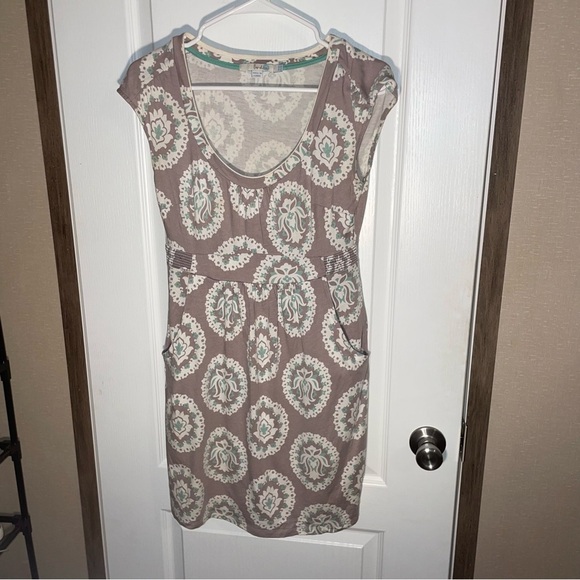 Boden Dresses & Skirts - Boden Womens Dress 4p Mauve Margot Jersey Floral Cap Sleeve Pockets‎